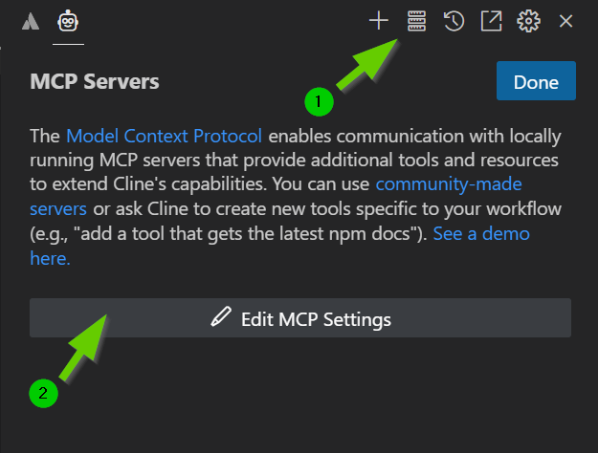 MCP Server Panel